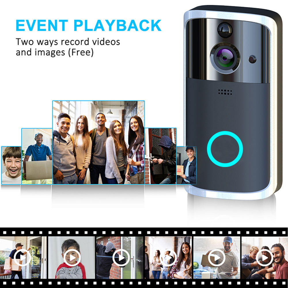 Smart WiFi Video Doorbell Camera – Motion Detection, Two-Way Audio & Night Vision