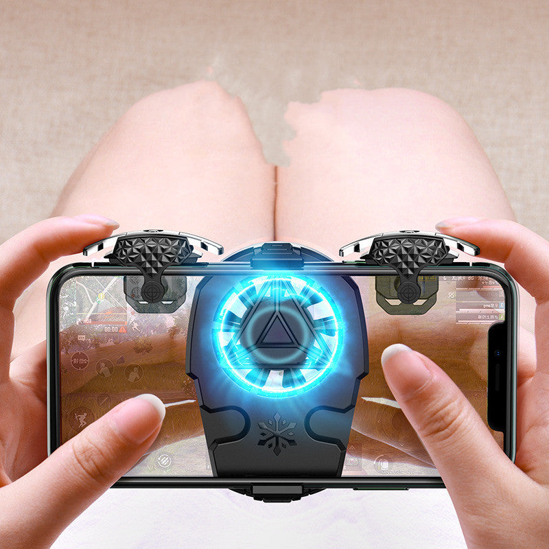 3-in-1 Mobile Gaming Cooler for iPhone – Gamepad Holder, USB Cooling Fan & Phone Stand for Lag-Free Play