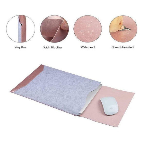 Minimalist Laptop Sleeve with Built-In Mousepad – Slim, Portable & Stylish Case for 13–16” Laptops