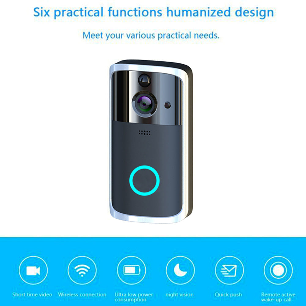 Smart WiFi Video Doorbell Camera – Motion Detection, Two-Way Audio & Night Vision
