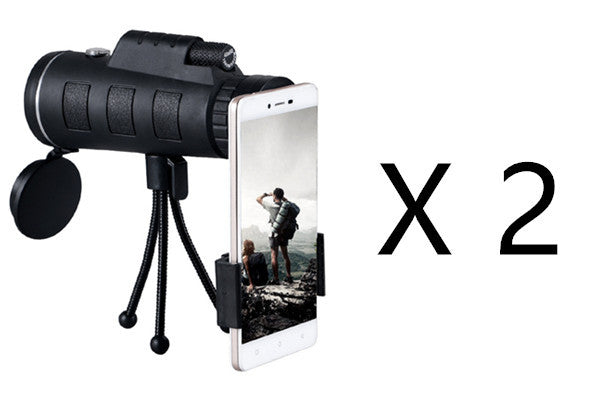 Telescope for iPhone & Android – High-Power Monocular with Tripod, Phone Clip & Compass for Outdoor Adventures