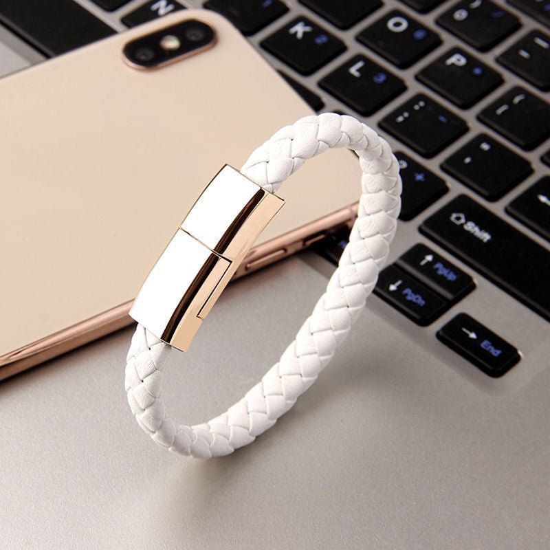 Bracelet USB Charging Cable – Stylish Wearable Charger for iPhone, Type-C & Micro USB Devices