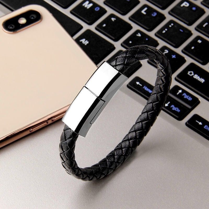 Bracelet USB Charging Cable – Stylish Wearable Charger for iPhone, Type-C & Micro USB Devices