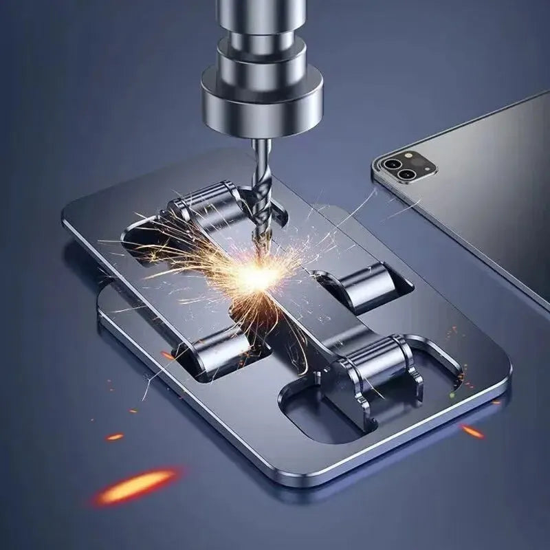 Universal Aluminum Tablet & Phone Stand – Adjustable, Foldable & Perfect for Desk or Travel