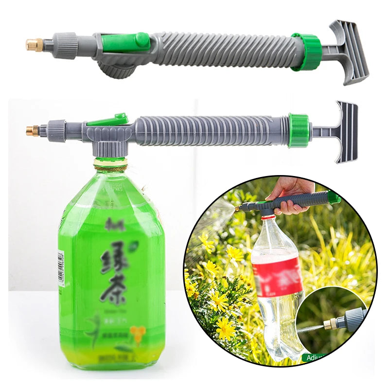 High-Pressure Manual Bottle Sprayer – Adjustable Air Pump Nozzle for Garden Watering & Agricultural Use