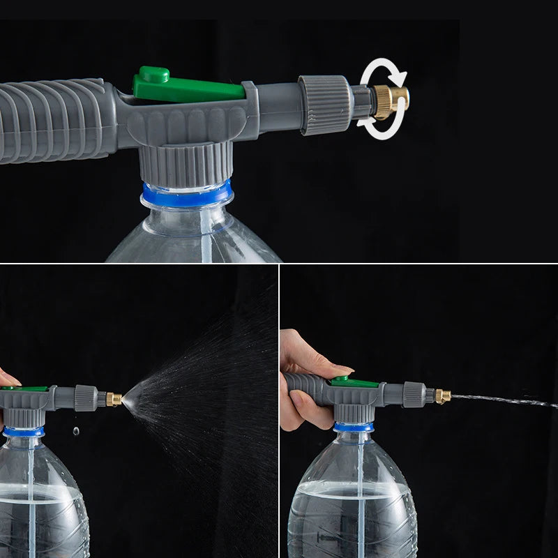 High-Pressure Manual Bottle Sprayer – Adjustable Air Pump Nozzle for Garden Watering & Agricultural Use