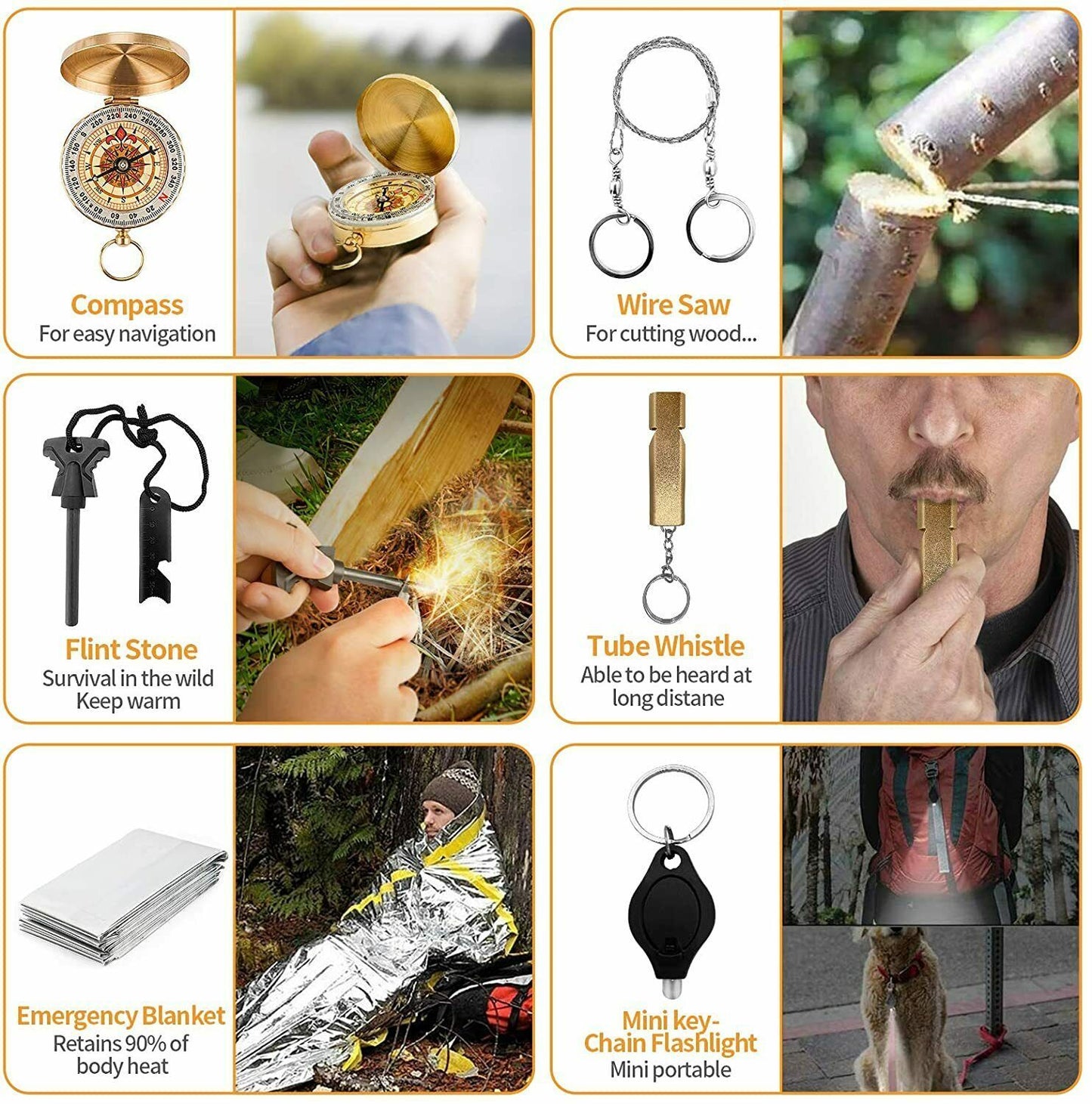 14-in-1 Survival Kit – Tactical Outdoor Emergency Gear Set for Camping, Hiking & Adventures