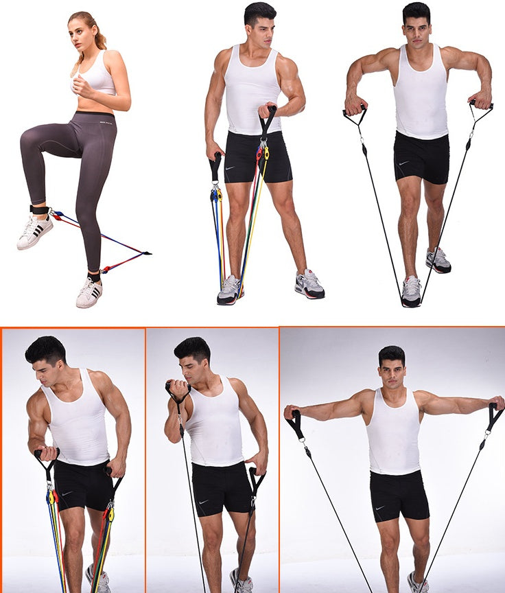 Resistance Band Fitness Trainer – Home Workout Rally Tool for Strength & Muscle Training