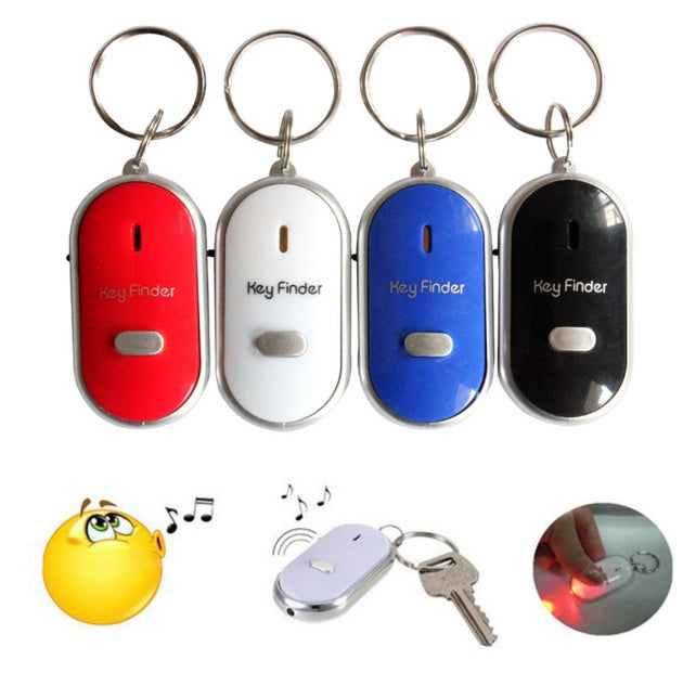Whistle Key Finder – Voice-Activated Key Locator with Sound Alert & LED Light
