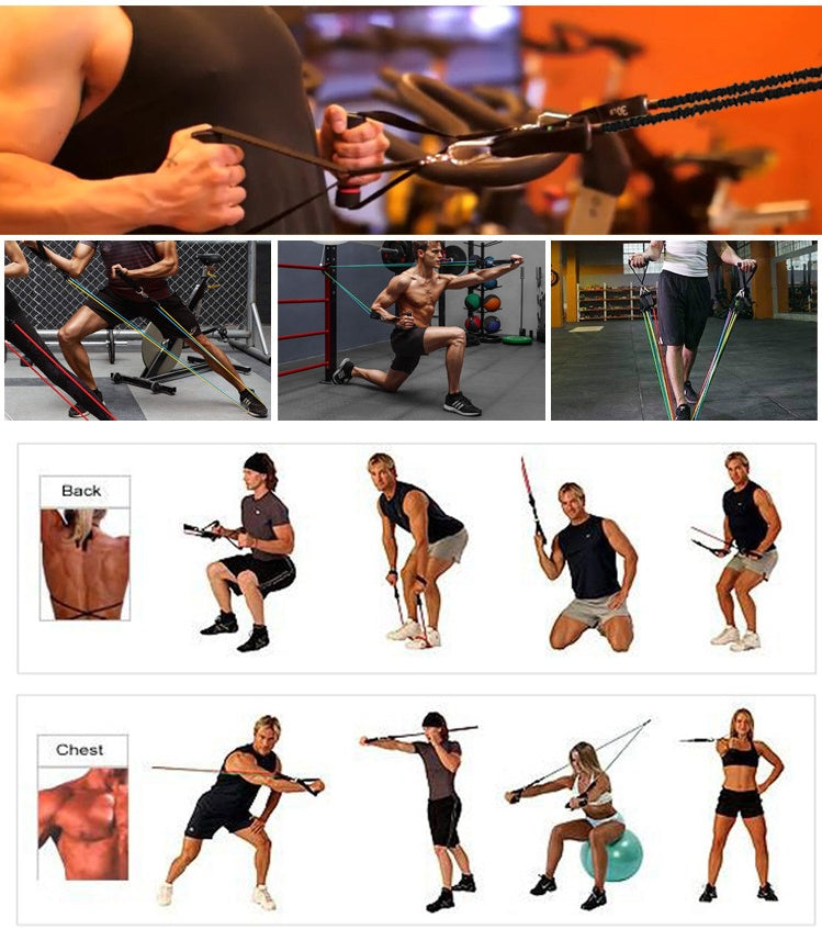 Resistance Band Fitness Trainer – Home Workout Rally Tool for Strength & Muscle Training