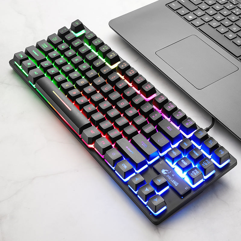 RGB Mechanical Gaming Keyboard - 87 Keys, Wired USB, Ideal for Gaming & Work