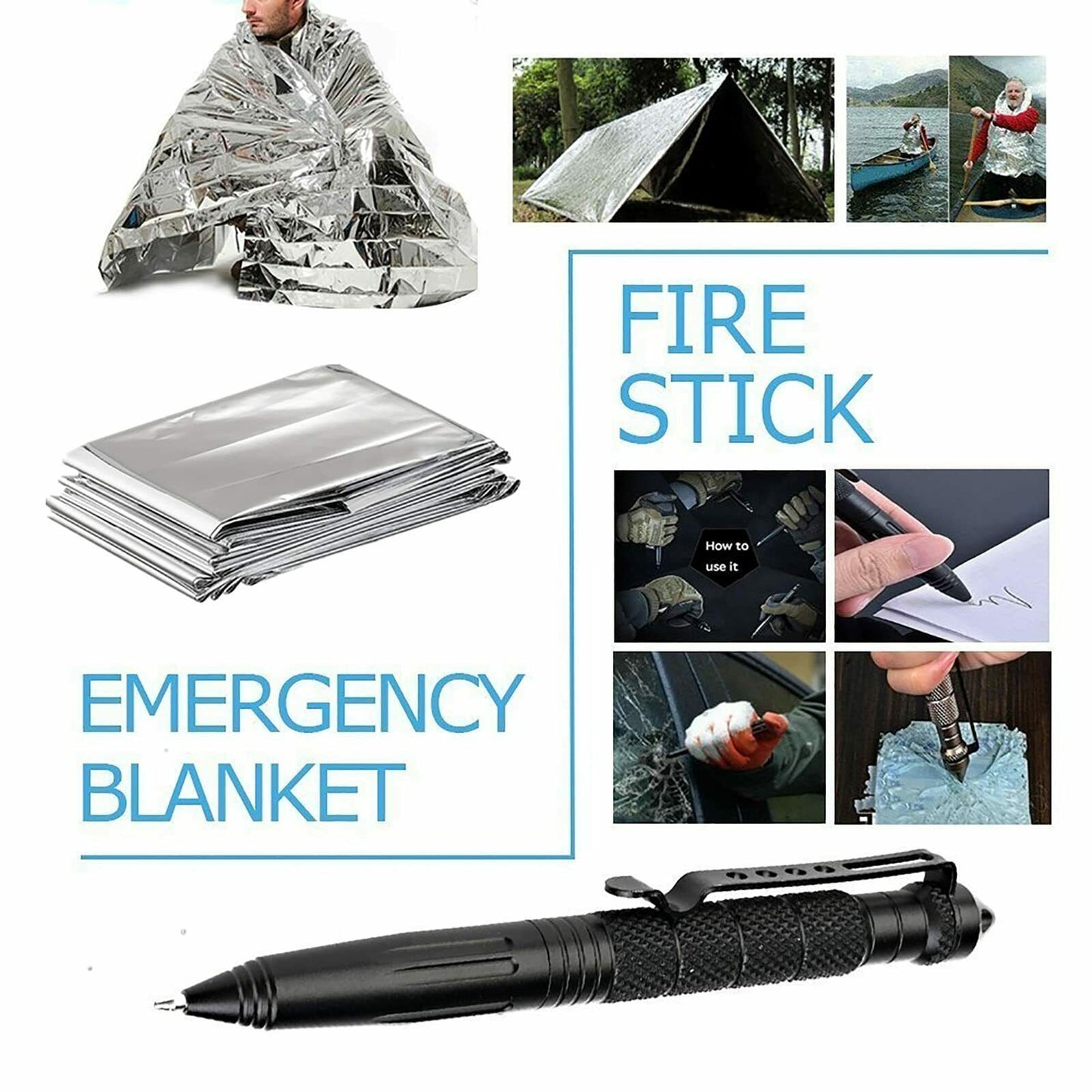 14-in-1 Survival Kit – Tactical Outdoor Emergency Gear Set for Camping, Hiking & Adventures
