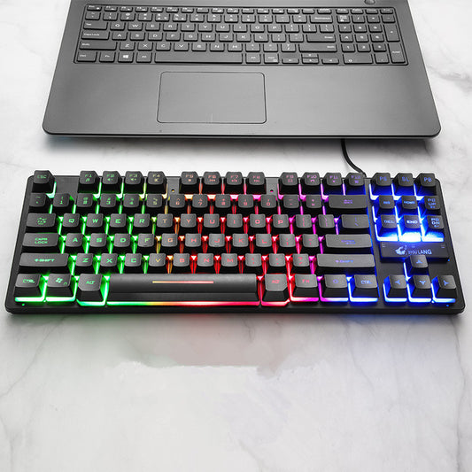 RGB Mechanical Gaming Keyboard - 87 Keys, Wired USB, Ideal for Gaming & Work