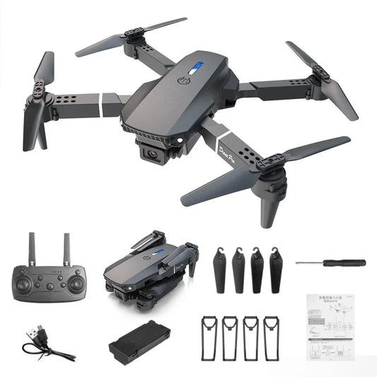 E88 Mini Foldable 4K HD Drone with Camera – WiFi FPV Quadcopter Toy with Remote Control for Kids & Beginners