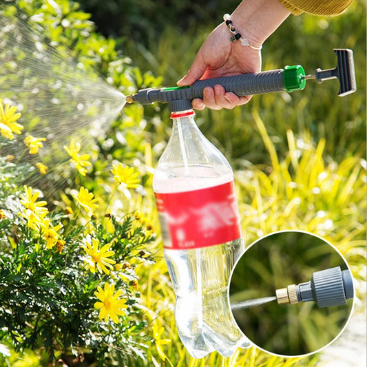 High-Pressure Manual Bottle Sprayer – Adjustable Air Pump Nozzle for Garden Watering & Agricultural Use