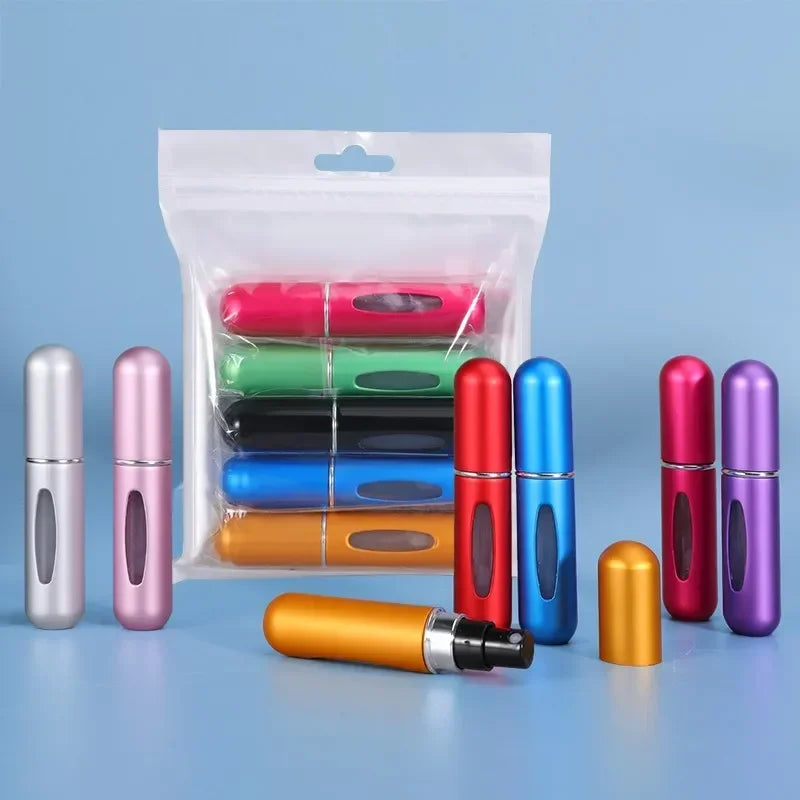 Mini Refillable Perfume Atomizer – 5/8ml Travel Spray Bottle for Fragrance & Cosmetics