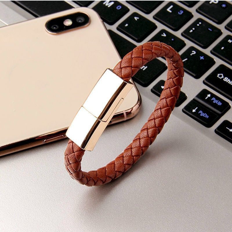 Bracelet USB Charging Cable – Stylish Wearable Charger for iPhone, Type-C & Micro USB Devices